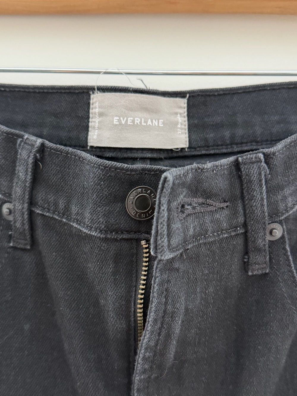 Everlane Straight Leg Black Jeans Women’s Size 27 - Picture 3 of 14